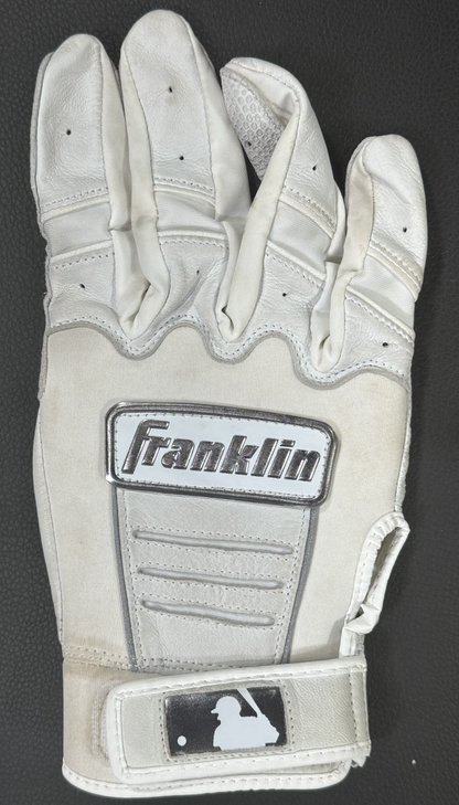 Ben Rice Yankees Signed Game Used Franklin Batting Gloves 2025 Auto Steiner COA
