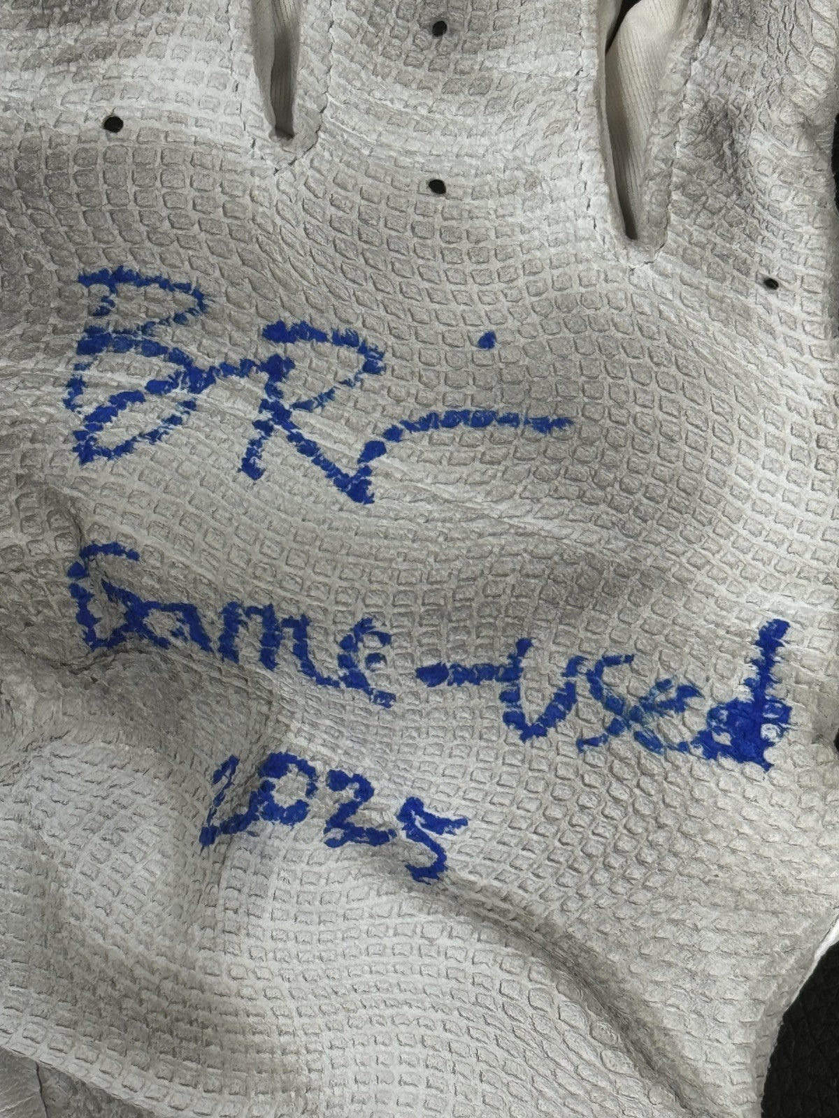 Ben Rice Yankees Signed Game Used Franklin Batting Gloves 2025 Auto Steiner COA