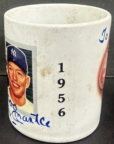 Mickey Mantle Greer Johnson Signed 1956 Topps Card Boob Mug Yankees Auto PSA 1/1