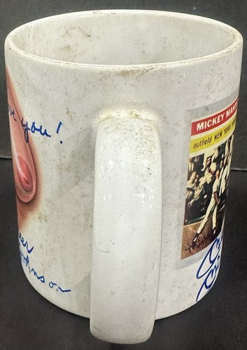 Mickey Mantle Greer Johnson Signed 1956 Topps Card Boob Mug Yankees Auto PSA 1/1