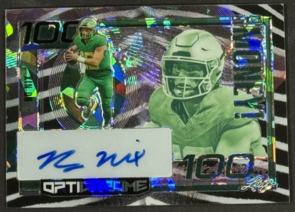 2023 Leaf Bo Nix Optichrome 1/1 RC Auto Mint #OSM-BN1 Oregon Denver Broncos QB