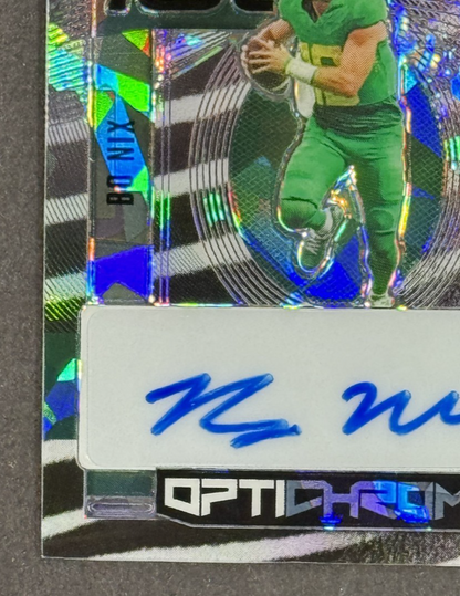 2023 Leaf Bo Nix Optichrome 1/1 RC Auto Mint #OSM-BN1 Oregon Denver Broncos QB