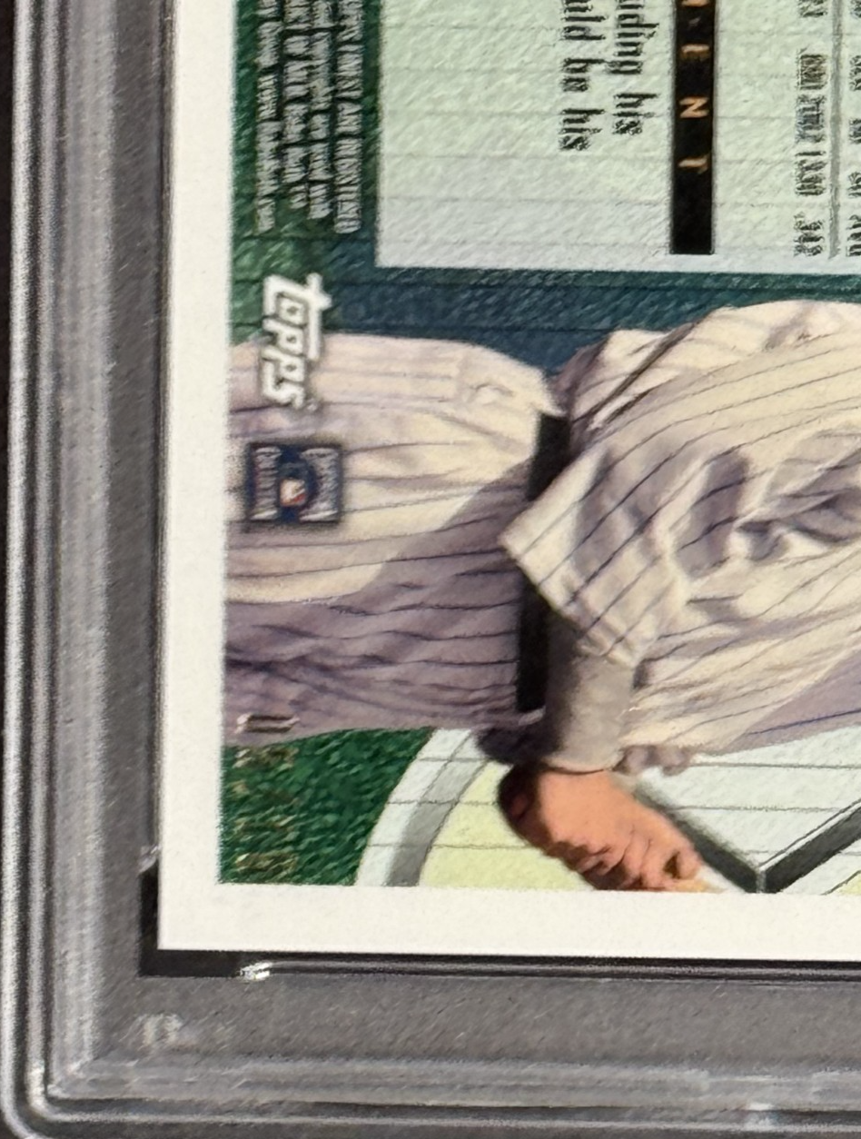 2022 Finest Flashbacks Babe Ruth SP Rose Gold Refractor #220 /15 PSA 9 Yankees