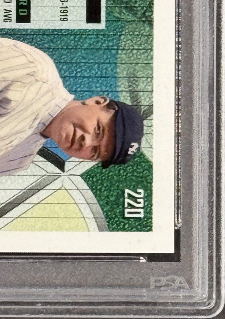 2022 Finest Flashbacks Babe Ruth SP Rose Gold Refractor #220 /15 PSA 9 Yankees