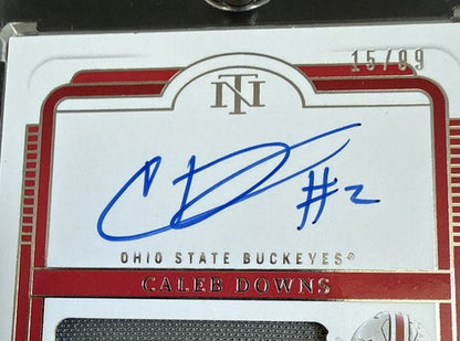 2025 National Treasures Collegiate Caleb Downs Patch ON CARD Auto /99 Ohio State