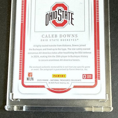 2025 National Treasures Collegiate Caleb Downs Patch ON CARD Auto /99 Ohio State