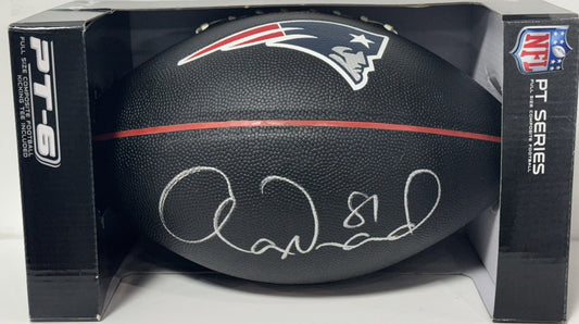 Aaron Hernandez Signed NFL Patriots Logo Football Mint Auto JSA LOA