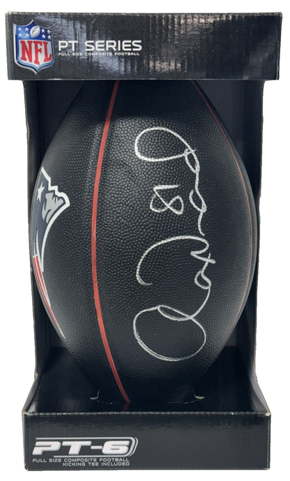 Aaron Hernandez Signed NFL Patriots Logo Football Mint Auto JSA LOA