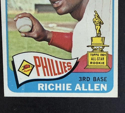 1965 TOPPS #460 RICHIE ALLEN PHILLIES WOW Razor Sharp READ Indent Line Nm
