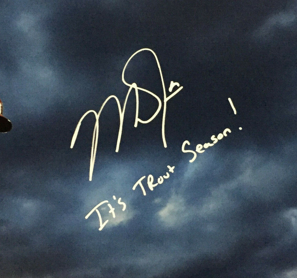 Mike Trout 16x20 Signed Its Trout Season auto Framed MLB Holo COA Citi Field MVP