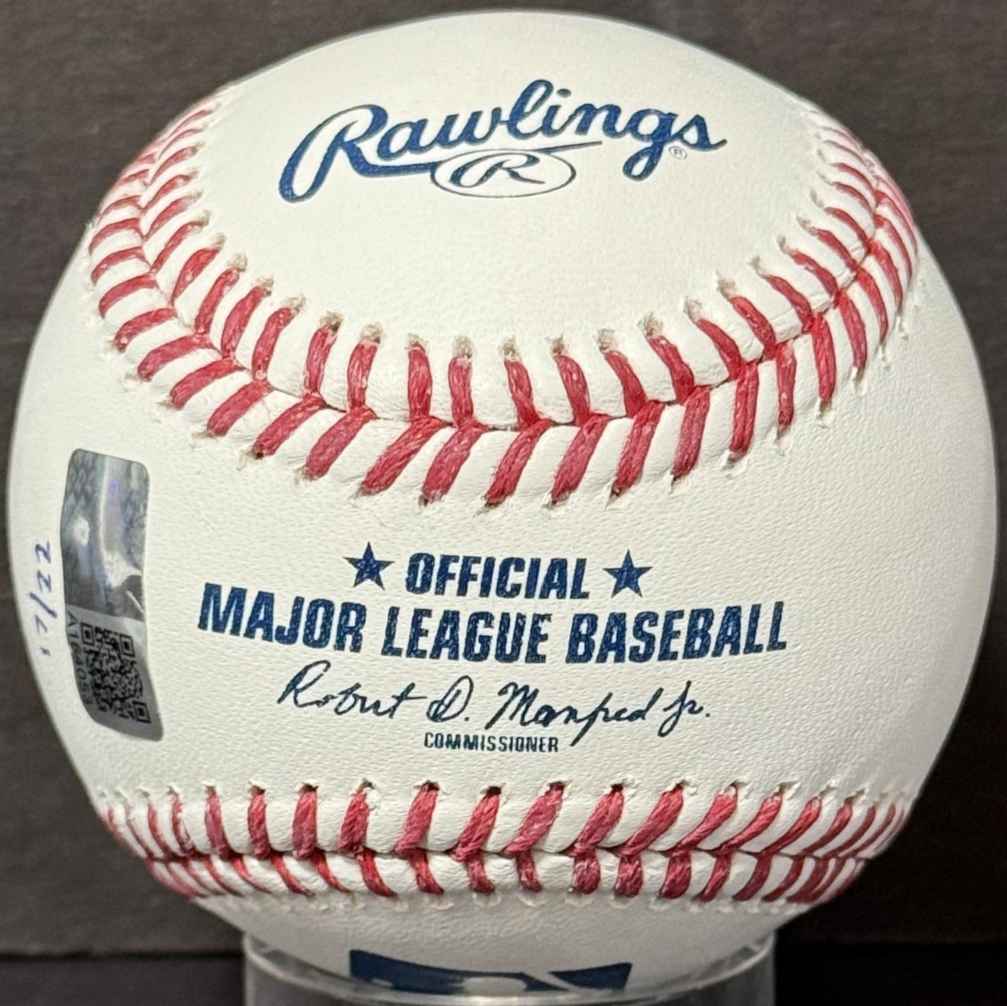 Ben Rice Signed Official Baseball Yankees Mlb Debut 1st Hit Auto /22 Steiner COA