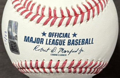 Ben Rice Signed Official Baseball Yankees Mlb Debut 1st Hit Auto /22 Steiner COA