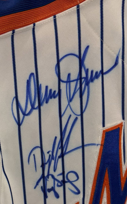 1986 Mets Team Signed Authentic Mets Jersey 34 Auto Hernandez Carter PSA 9 COA
