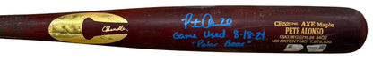 Pete Alonso Signed Game Used Chandler Axe Bat Mets Polar Bear Auto Fanatics MLB