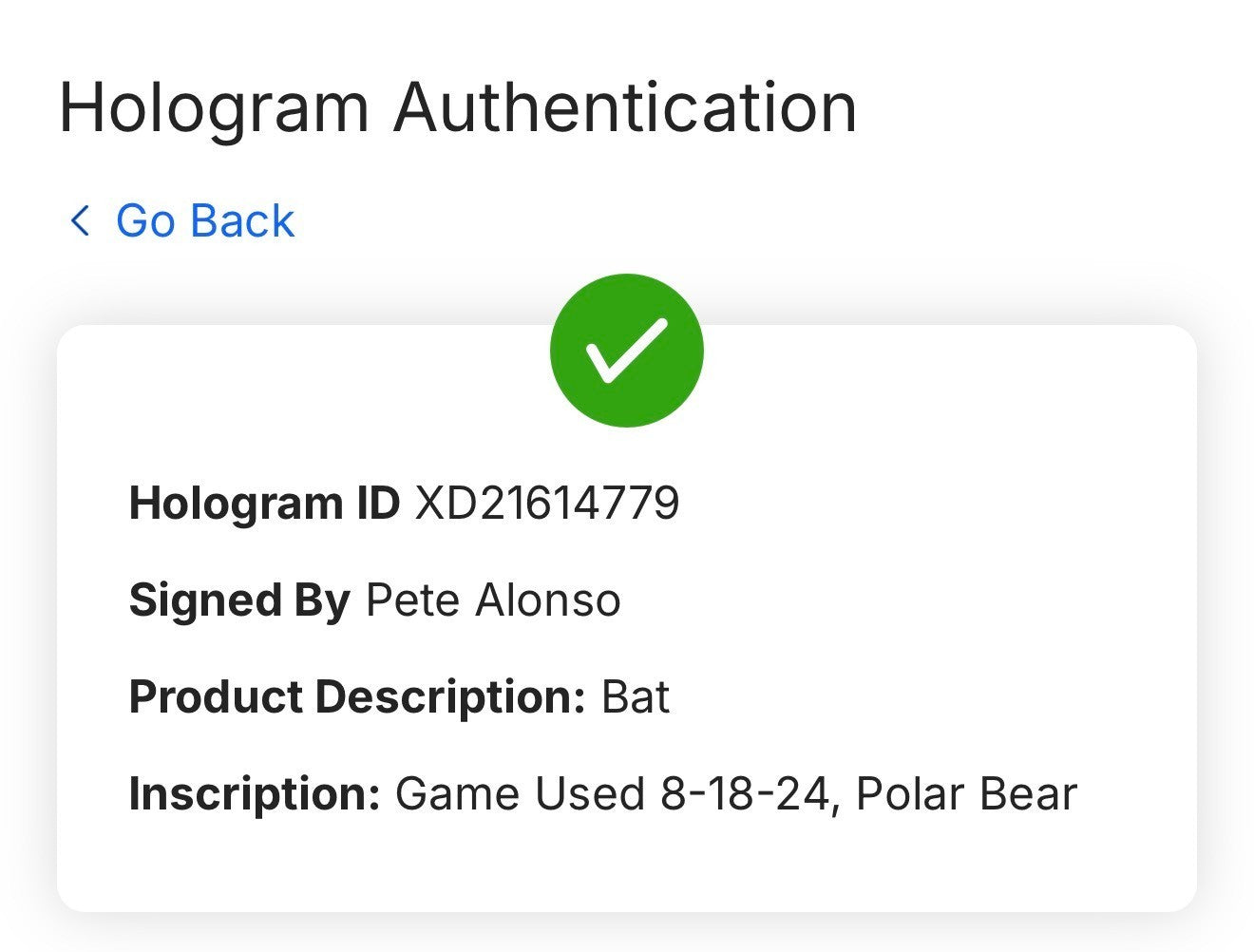 Pete Alonso Signed Game Used Chandler Axe Bat Mets Polar Bear Auto Fanatics MLB