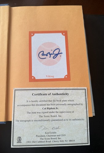 1997 CAL RIPKEN JR SIGNED THE ONLY WAY I KNOW HARD COVER BOOK  Auto Goldin Coa