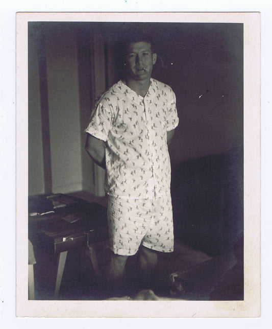 Mickey Mantle Type 1 Photo 4x5 Smoking In Pajamas PSA coa 1950s 1/1 RARE Yankees