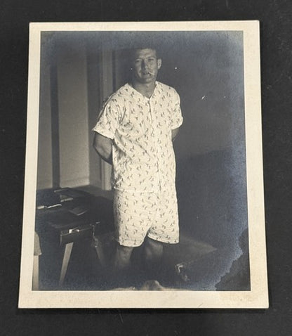 Mickey Mantle Type 1 Photo 4x5 Smoking In Pajamas PSA coa 1950s 1/1 RARE Yankees