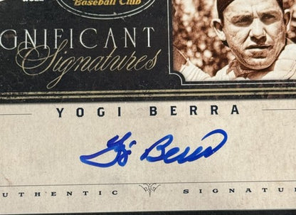 2011 Panini Playoff Prime Cuts Yogi Berra  Signed On Card Auto Yankees HOF