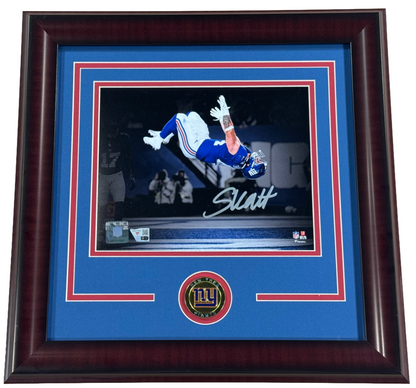 Cam Skattebo Signed 8x10 Framed Photo NY Giants TD Back Flip Auto Fanatics COA