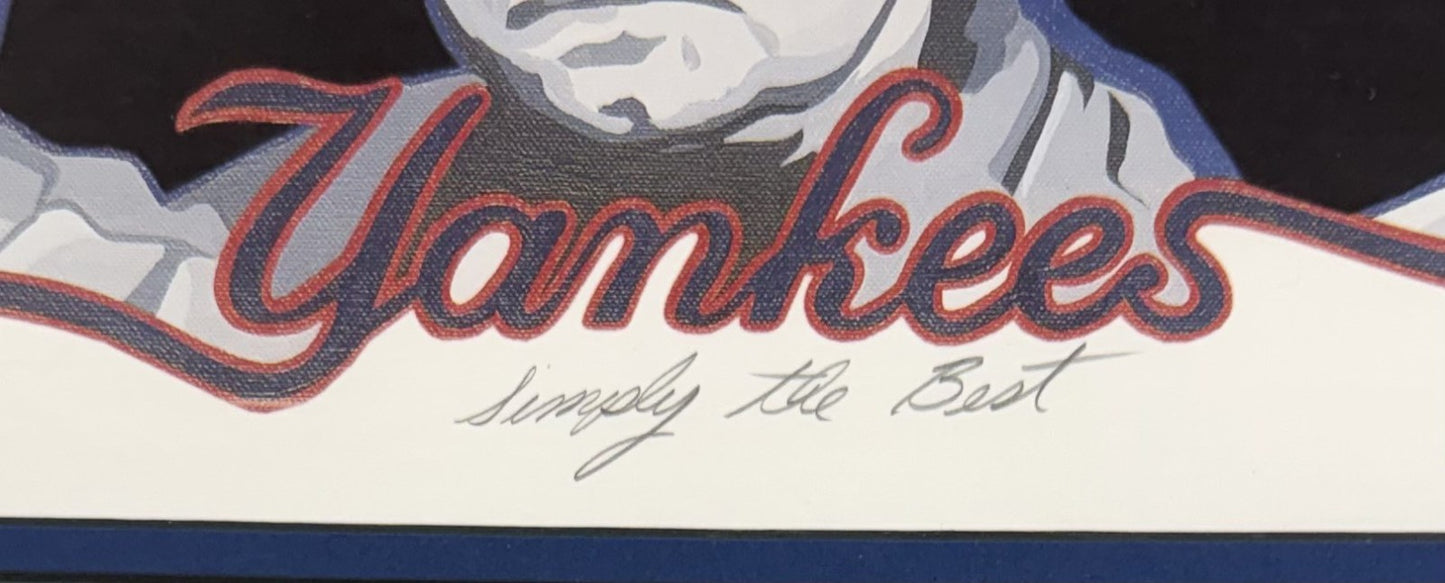 NY Yankees Simply the Best 27x21 Lithograph Bill Lopa Signed Framed LE /1998 Ws