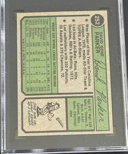 1974 Topps Dave Parker Rookie SGC 7 Nm - Mint Rc Hof Beauty Pittsburgh Pirates
