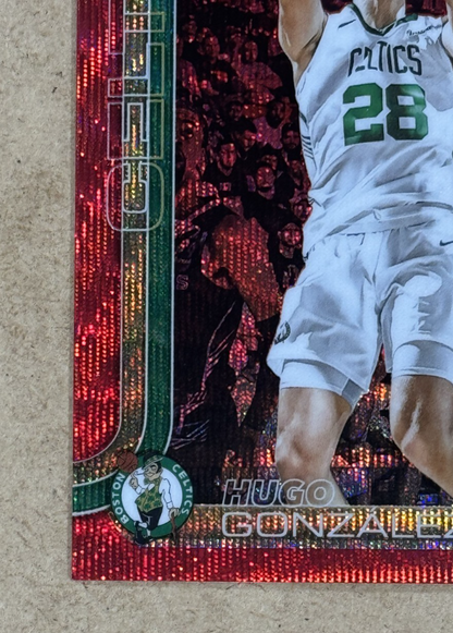 2025-26 Topps Chrome Hugo Gonzalez Red Pulsar LE /5 Boston Celtics RC Mint