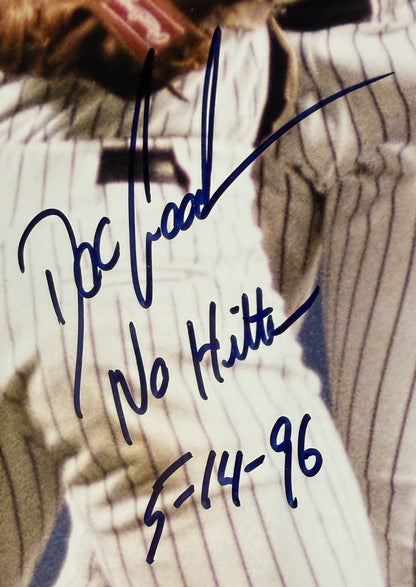 Doc Gooden Signed 16x20 No Hitter 5-14-96 Auto Framed NY Yankees CBM COA