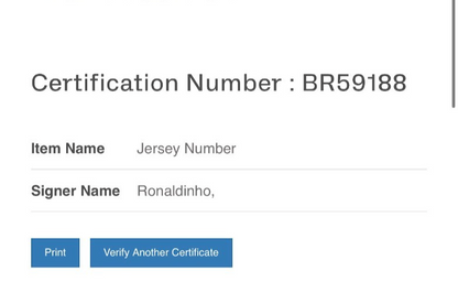 Ronaldinho Signed Commemorative Camp Nou Barcelona Nike Fit Jersey Auto BAS COA