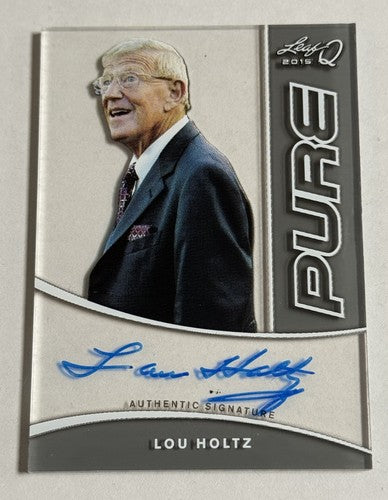 2015 Leaf Trinity Pure Lou Holtz #PA-LH1 Auto Sp Fighting Irish Mint HOF Coach