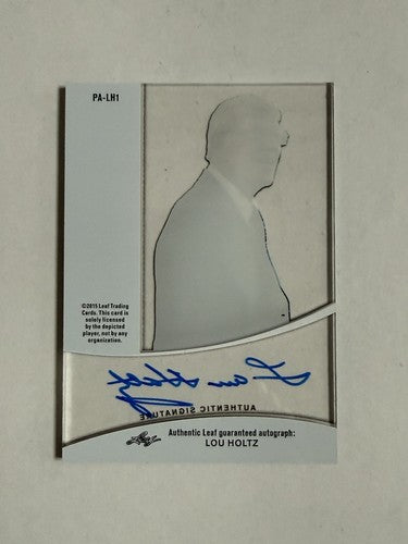 2015 Leaf Trinity Pure Lou Holtz #PA-LH1 Auto Sp Fighting Irish Mint HOF Coach