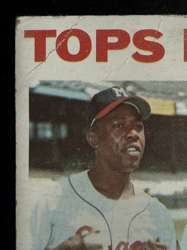 TOPS IN NL HANK AARON WILLIE MAYS 1964 TOPPS #423 GIANTS BRAVES HOF W/ Wear