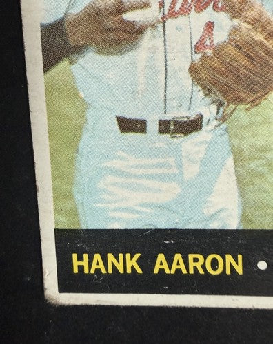 TOPS IN NL HANK AARON WILLIE MAYS 1964 TOPPS #423 GIANTS BRAVES HOF W/ Wear