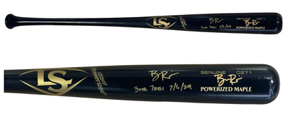 Ben Rice Signed Louisville Slugger Game Model Bat Yankees 3 Hr 7rbi Auto Steiner