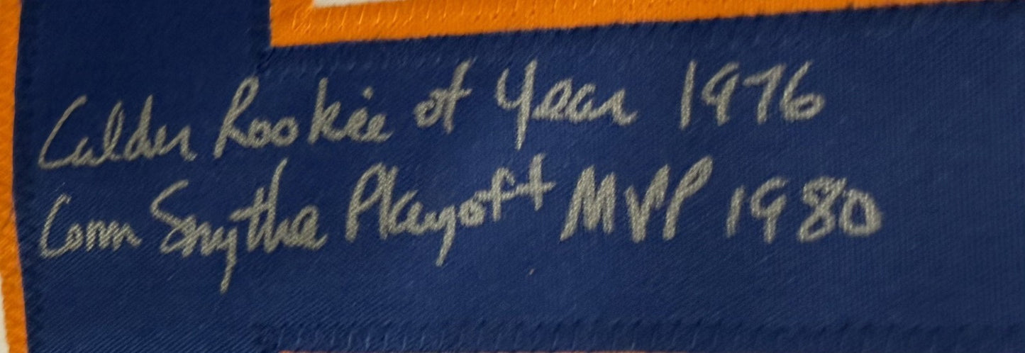 Bryan Trottier Signed Jersey 8 Stat MVP HOF ROY 524 AUTO Islanders Steiner COA