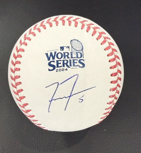 Freddie Freeman Signed 2024 World Series Logo Baseball Dodgers MVP Auto MLB COA