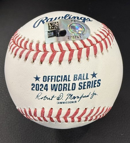 Freddie Freeman Signed 2024 World Series Logo Baseball Dodgers MVP Auto MLB COA