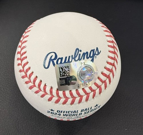 Freddie Freeman Signed 2024 World Series Logo Baseball Dodgers MVP Auto MLB COA