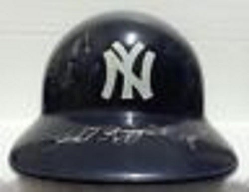 Phil Rizzuto, Joe Torre, Eddie Layton Signed Replica Helmet - NY Yankees  JSA