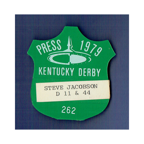 1979 Steve Jacobson Kentucky Derby Press Pin RARE
