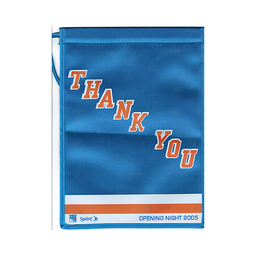 2005 opening night New York ny Rangers Thank You Banner SGA msg 11x8 rare