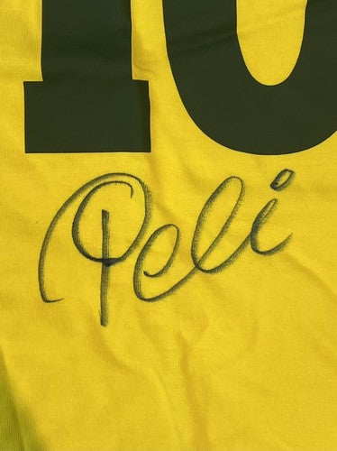 Pele Signed Brazil soccer jersey #10 CBD Shirt Mint Autograph Legend Psa coa
