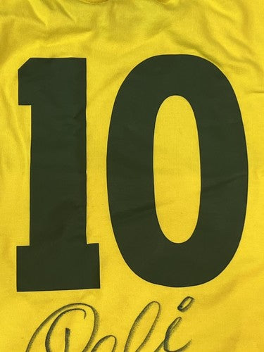 Pele Signed Brazil soccer jersey #10 CBD Shirt Mint Autograph Legend Psa coa