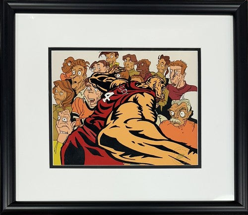Charles Barkley 17x19 Nike Original Hand Painted Cel Framed RARE Hof Cell