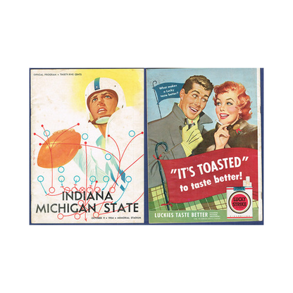 1954 Indiana vs Michigan State Ncaa Football Official Program Memorial Stadium