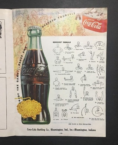 1954 Indiana vs Michigan State Ncaa Football Official Program Memorial Stadium