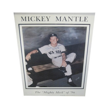 Mickey Mantle & Ray Gallo Signed Inscribed 25x36 Photo Yankees 1956 expert COA
