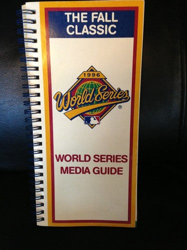 1996 World Series Media Guide Program Ny Yankees Champions Derek Jeter Rookie