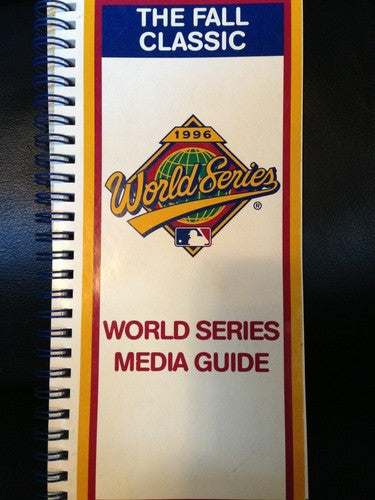 1996 World Series Media Guide Program Ny Yankees Champions Derek Jeter Rookie