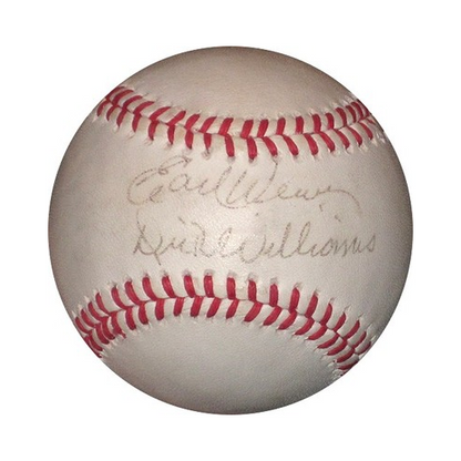Earl Weaver & Dick Williams Dual Signed ONL Baseball HOF Manager Auto Cbm COA